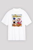 The Flintstones Taş Devri Beyaz Unisex Oversize Tişört