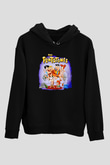 The Flintstones Taş Devri Siyah Unisex Hoodie