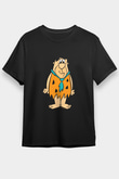 The Flintstones Taş Devri Siyah Unisex Tişört