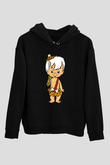 The Flintstones Taş Devri Siyah Unisex Kapüşonlu Sweatshirt