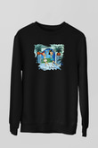 The Flintstones Taş Devri Siyah Unisex Sweatshirt