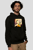 The Flintstones Taş Devri Siyah Unisex Hoodie