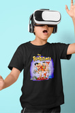 The Flintstones Taş Devri Siyah Unisex  Çocuk Tişört