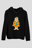 The Flintstones Taş Devri Siyah Unisex Hoodie