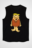The Flintstones Taş Devri Siyah Unisex Kolsuz Tişört