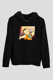 The Flintstones Taş Devri Siyah Unisex Hoodie