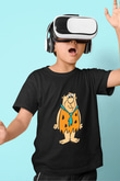 The Flintstones Taş Devri Siyah Unisex  Çocuk Tişört