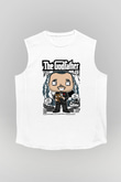 The Godfather Corleone Baskılı Unisex Beyaz Kolsuz Tişört