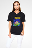 The Jetsons Jetsonlar Siyah Unisex V Yaka Tişört