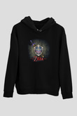 The Legend of Zelda Siyah Unisex Kapüşonlu Sweatshirt