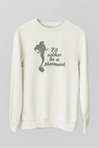 The Little Mermaid Beyaz Unisex Sweatshirt