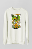 The Mask Baskılı Unisex Beyaz Sweatshirt
