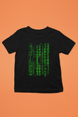 The Matrix Baskılı Siyah Unisex Çocuk Tişört