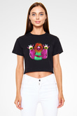 The Muppets Siyah Crop Top Tişört