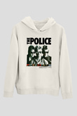 The Police Beyaz Unisex Kapşonlu Sweatshirt