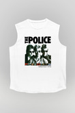 The Police Beyaz Unisex Kolsuz Tişört