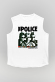 The Police Beyaz Unisex Kolsuz Tişört