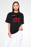 The Police Siyah Unisex Oversize Tişört T-Shirt