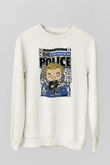 The Police Sting Baskılı Unisex Beyaz Sweatshirt