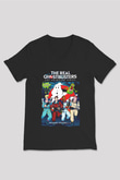 The Real Ghostbusters Hayalet Avcıları Siyah Unisex  V Yaka Tişört