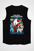 The Real Ghostbusters Hayalet Avcıları Siyah Unisex  Kolsuz Tişört