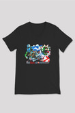 The Real Ghostbusters Hayalet Avcıları Siyah Unisex V Yaka Tişört