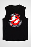 The Real Ghostbusters Hayalet Avcıları Siyah Unisex  Kolsuz Tişört