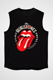 The Rolling Stones Logo Siyah Unisex Kolsuz Tişört