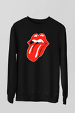 The Rolling Stones Logo Siyah Unisex Sweatshirt