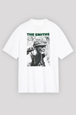 The Smiths Baskılı Beyaz Unisex Oversize Tişört - Tshirt