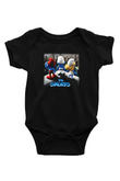 The Smurfs Şirinler Baskılı Siyah Bebek Body - Zıbın
