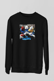 The Smurfs Şirinler Siyah Unisex Sweatshirt
