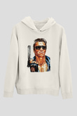 The Terminator Beyaz Unisex Hoodie