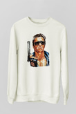 The Terminator Beyaz Unisex Sweatshirt