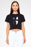 The Terminator Siyah Crop Top Tişört