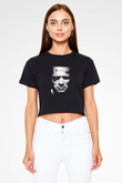 The Terminator Siyah Crop Top Tişört