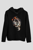 The Terminator Siyah Unisex Kapşonlu Sweatshirt