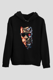 The Terminator Siyah Unisex Kapşonlu Sweatshirt