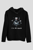 The Terminator Siyah Unisex Kapşonlu Sweatshirt
