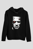 The Terminator Siyah Unisex Kapşonlu Sweatshirt