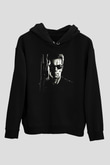 The Terminator Siyah Unisex Kapşonlu Sweatshirt