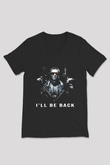 The Terminator Siyah Unisex V Yaka Tişört T-Shirt