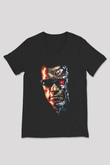 The Terminator Siyah Unisex V Yaka Tişört T-Shirt
