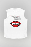 The Vampire Diaries Beyaz Unisex Kolsuz Tişört