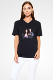 The Vampire Diaries Siyah Unisex V Yaka Tişört T-Shirt