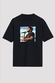 The Weeknd Baskılı Unisex Oversize Siyah Tişört