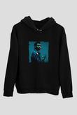 The Weeknd Baskılı Unisex Siyah Hoodie