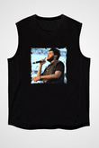 The Weeknd Baskılı Unisex Siyah Kolsuz Tişört