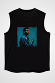 The Weeknd Baskılı Unisex Siyah Kolsuz Tişört