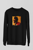 The Weeknd Baskılı Unisex Siyah Sweatshirt